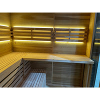 SAUNASNET® Premium Outdoor Glass-Wood Sauna Cabin – Contemporary Nordic Design for Luxury Home Wellness Terra 01