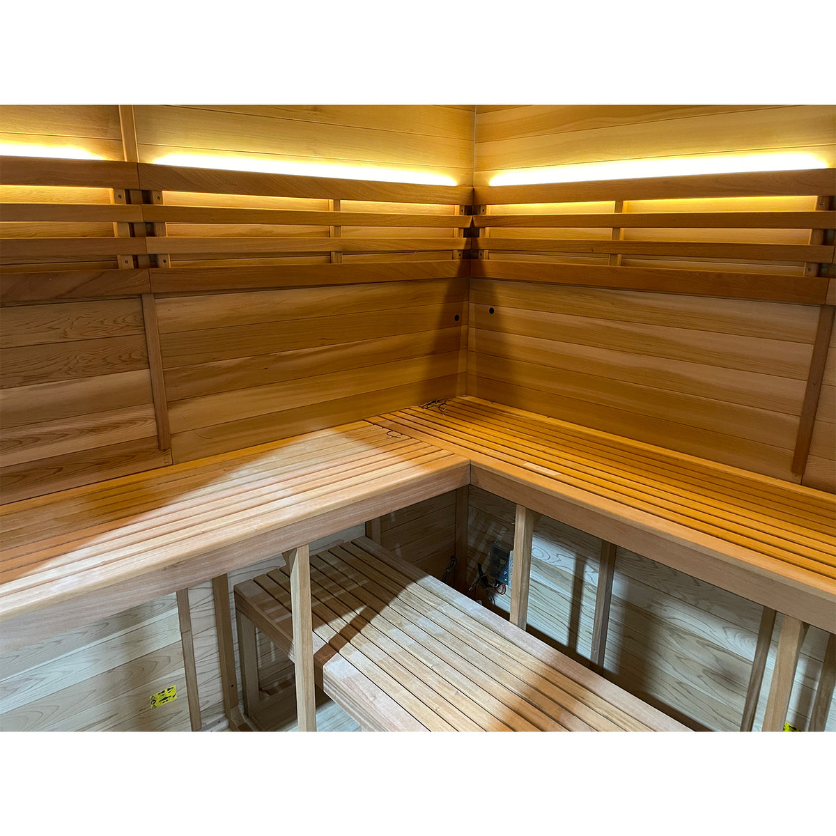 SAUNASNET® Nordic Panorama Glass-Wood Outdoor Sauna Cabin – Modern Luxury Horizon View Design Terra 02