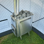 SAUNASNET Stainless Steel Wood Burning Stove (No Stones)