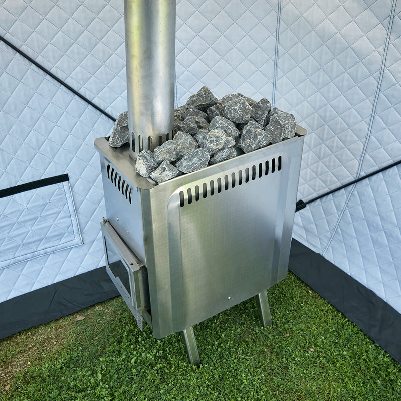 SAUNASNET Stainless Steel Wood Burning Stove (No Stones)