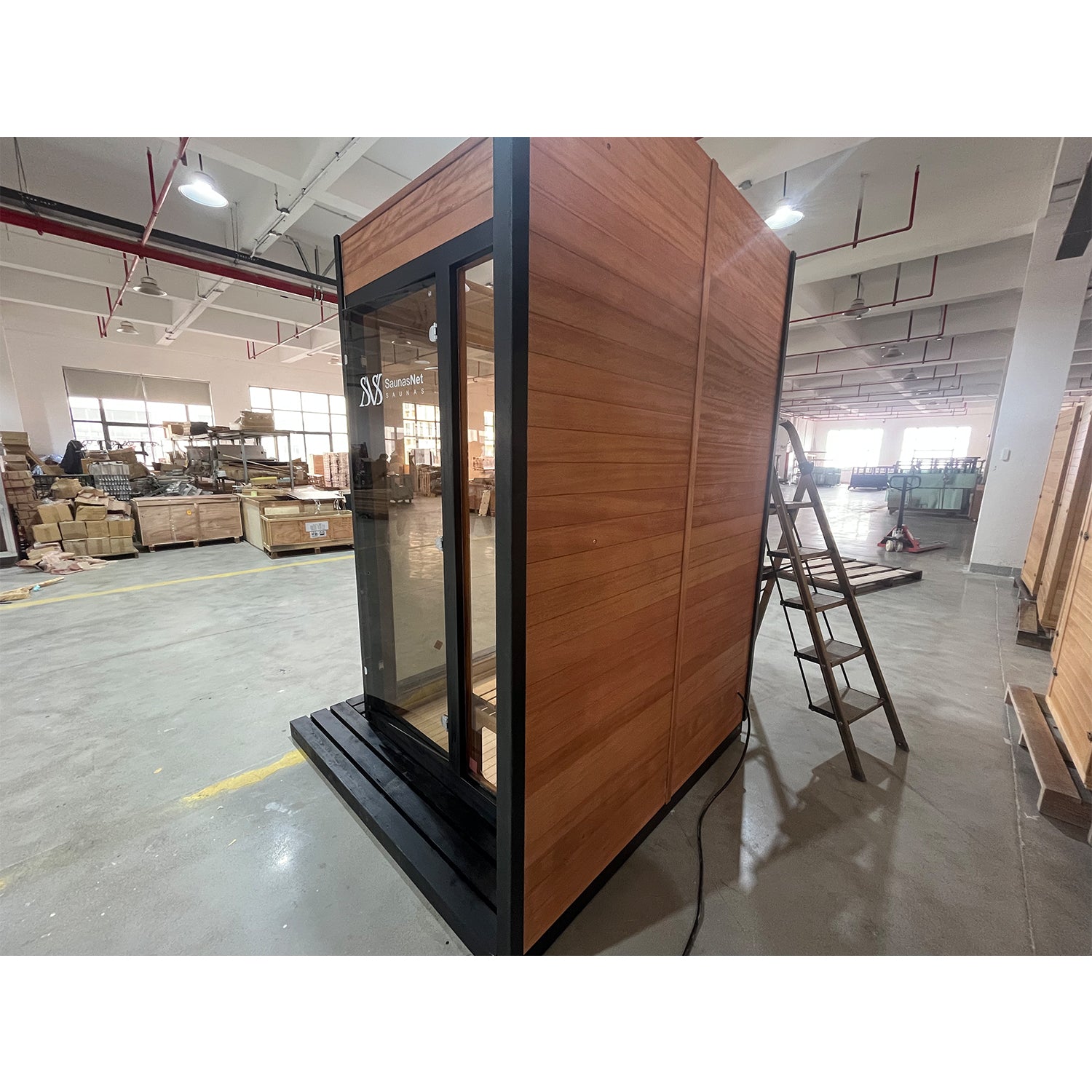 SAUNASNET® Mini Deluxe Outdoor Cabin Sauna For 2 People Terra 04
