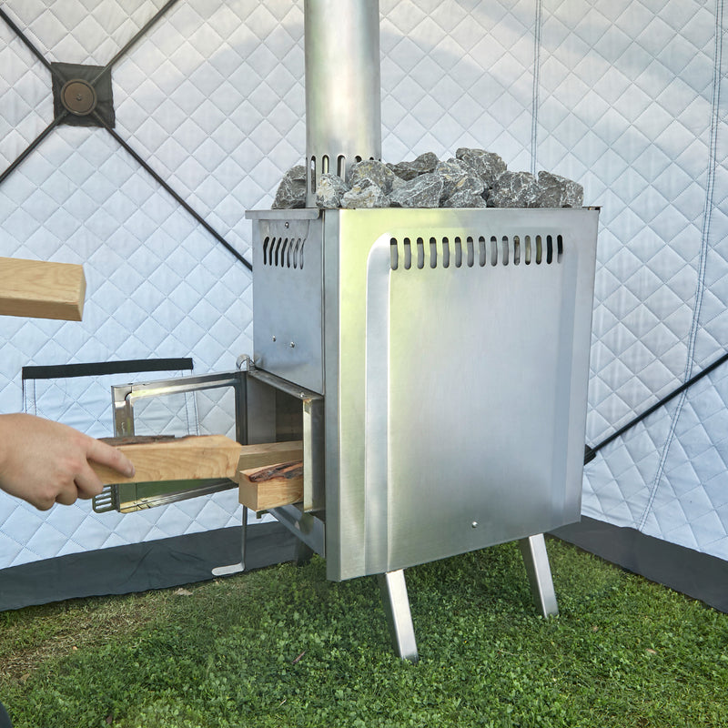 SAUNASNET Stainless Steel Wood Burning Stove (No Stones)