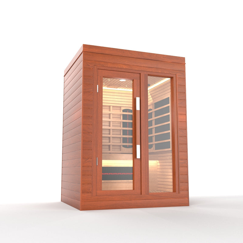 SAUNASNET® Indoor Full Spectrum Luxury Single-Layer Bench Cabin Sauna Luna - 2