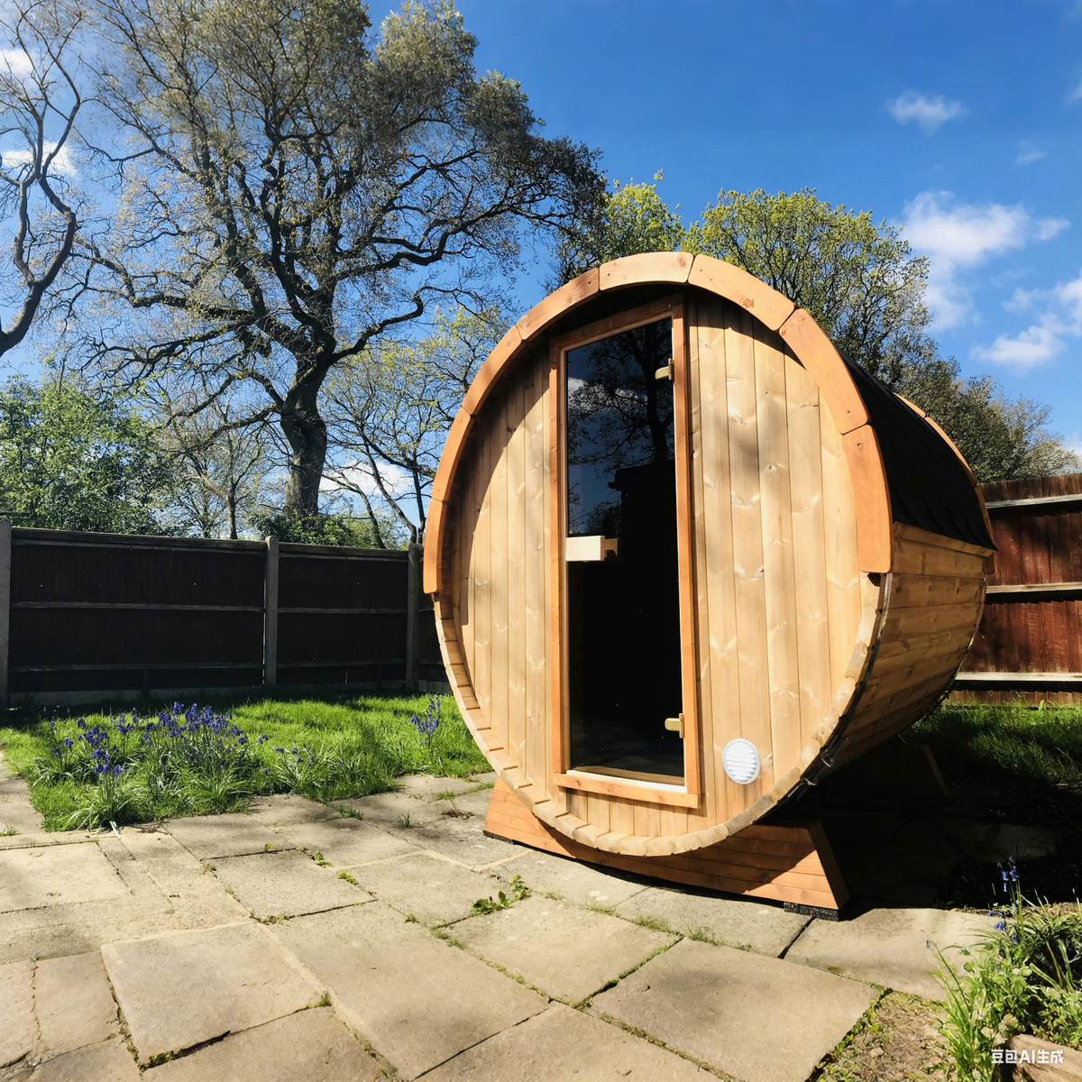 SAUNASNET® Canadian Wood Outdoor Sauna Room Barrel 01
