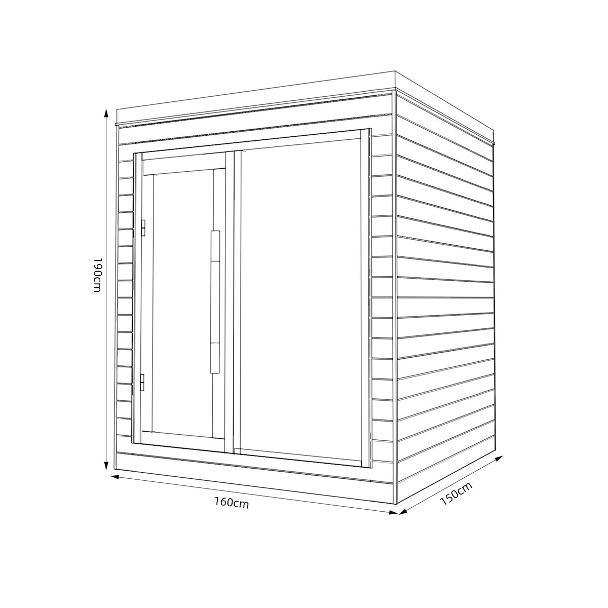 SAUNASNET® Indoor Full Spectrum Luxury Double-Layer Bench Cabin Sauna Luna - 3