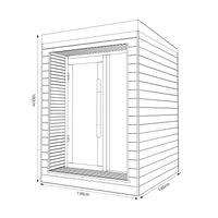 SAUNASNET® Indoor Full Spectrum Luxury Single-Layer Bench Cabin Sauna Luna - 5