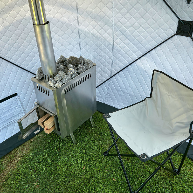 SAUNASNET Stainless Steel Wood Burning Stove (No Stones)