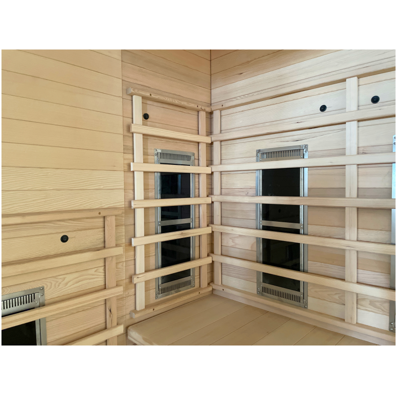 SAUNASNET® Solid Indoor Wooden Infrared Spa Sauna Steam Room Dual System 05