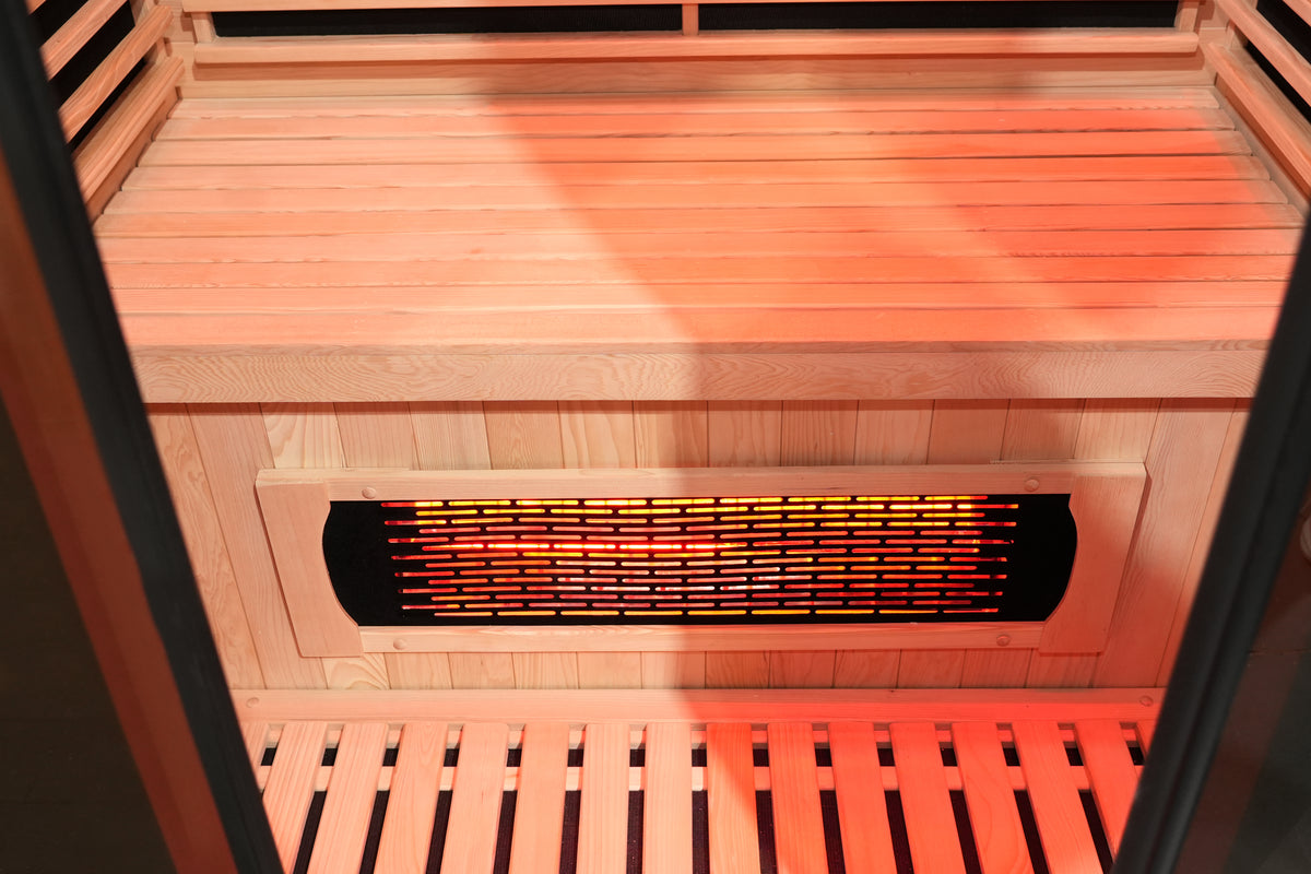 SAUNASNET® Outdoor Black Aluminium Infrared Sauna with Wifi