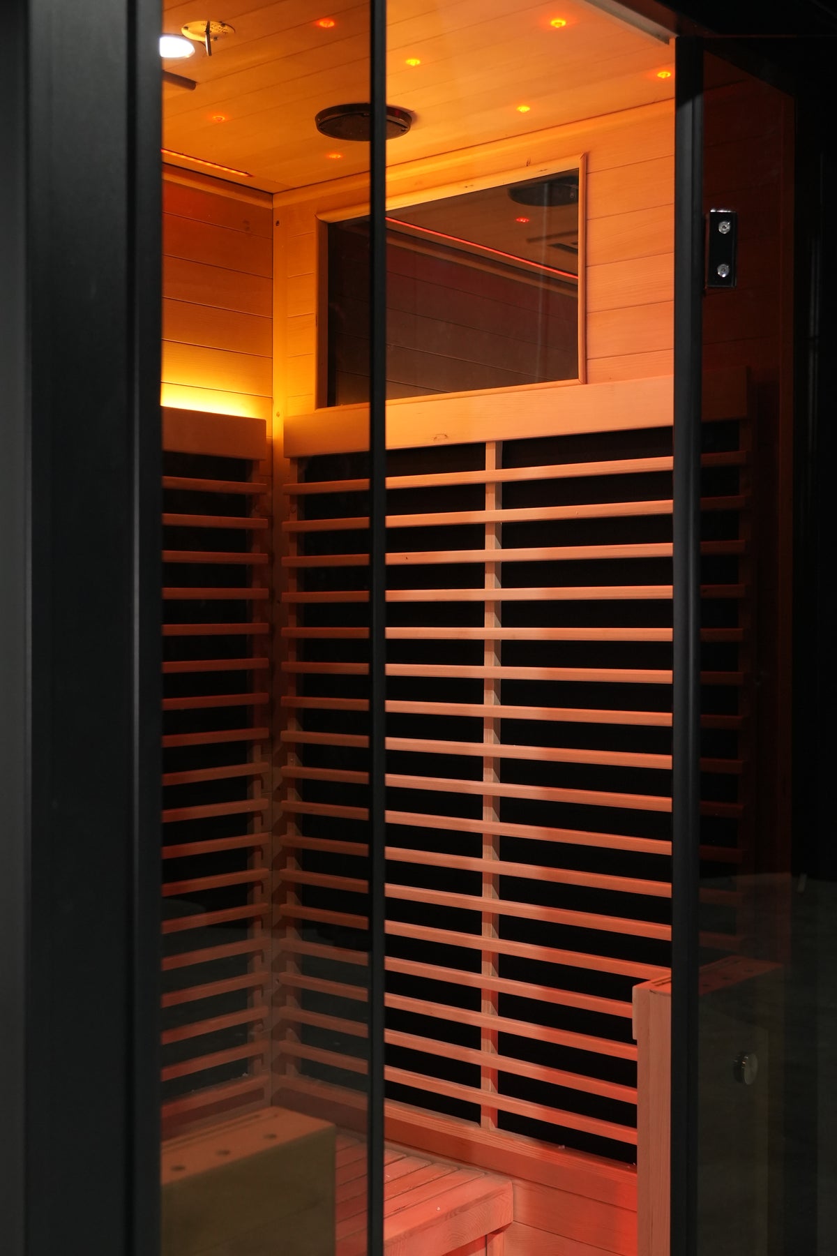 SAUNASNET® Outdoor Black Aluminium Infrared Sauna with Wifi
