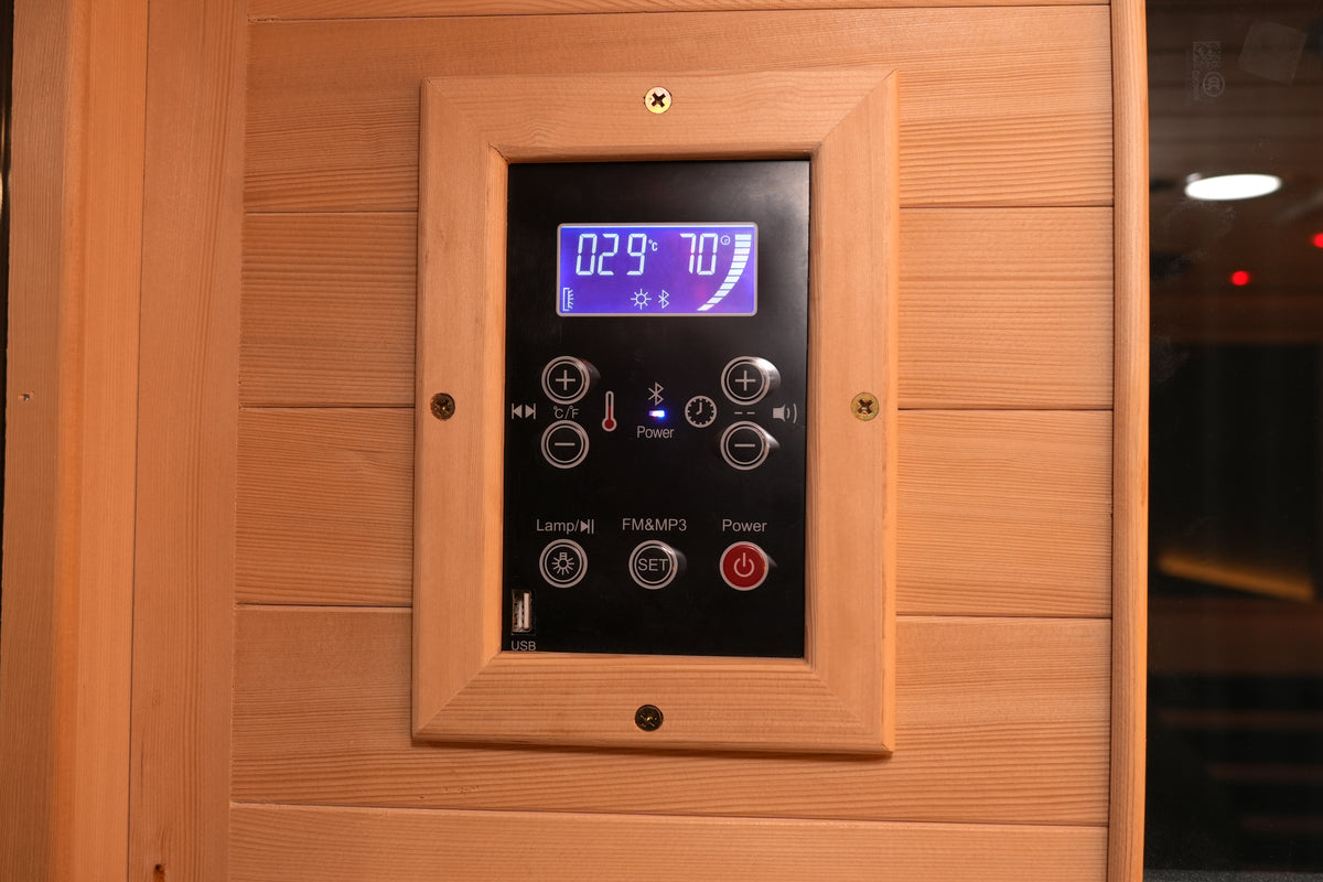 SAUNASNET® Outdoor Black Aluminium Infrared Sauna with Wifi