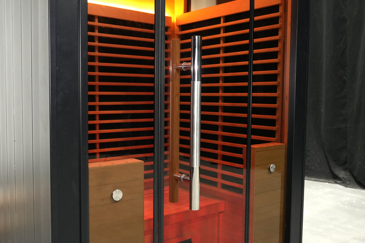 SAUNASNET® Outdoor Black Aluminium Infrared Sauna with Wifi