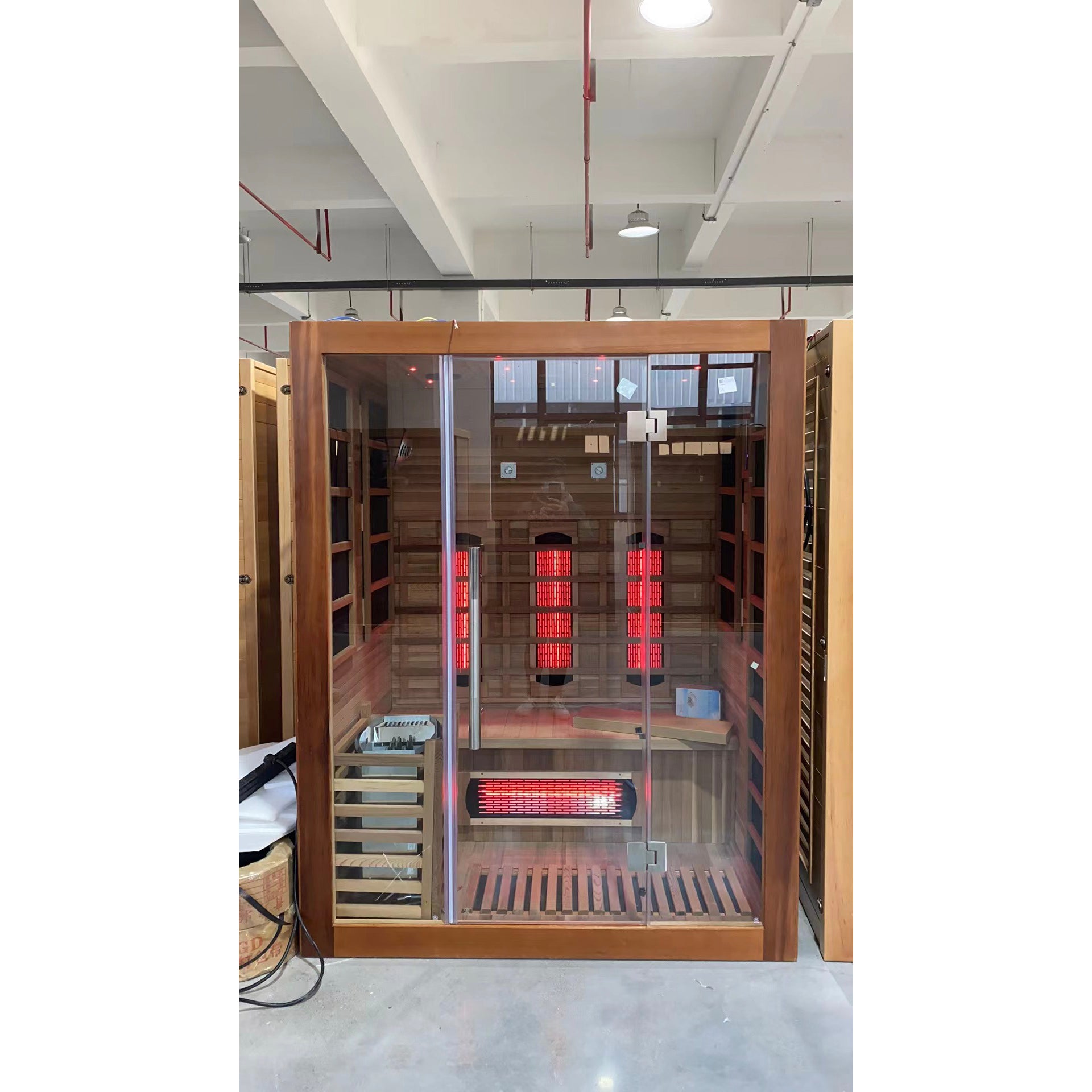 SAUNASNET® Traditional Steam And Infrared Indoor Sauna Room Hybrid Sauna 02