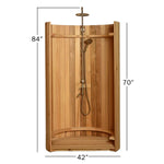 SAUNASNET Curved Rinse Outdoor Shower