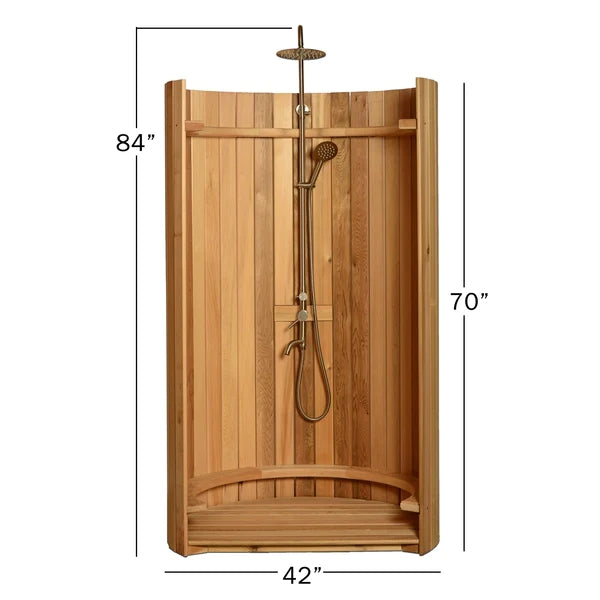 SAUNASNET Curved Rinse Outdoor Shower
