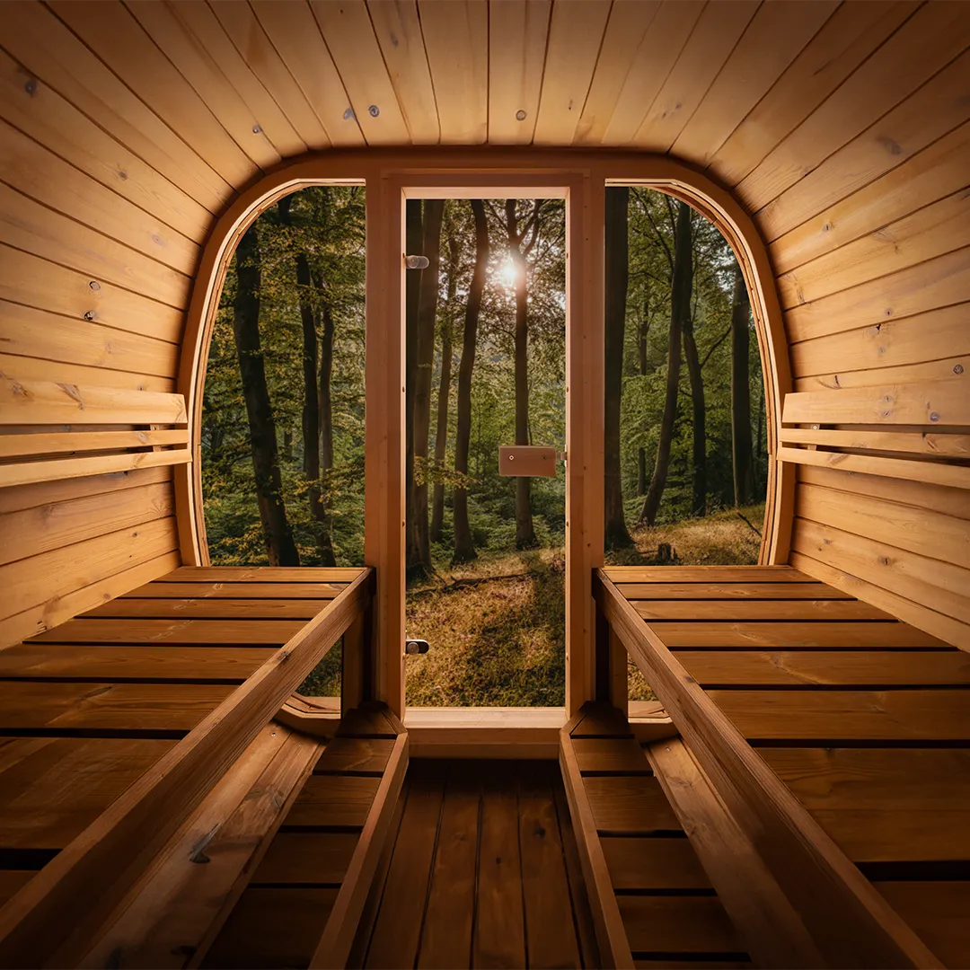 SAUNASNET® Scandinavian Outdoor Cube Sauna Barrel 16