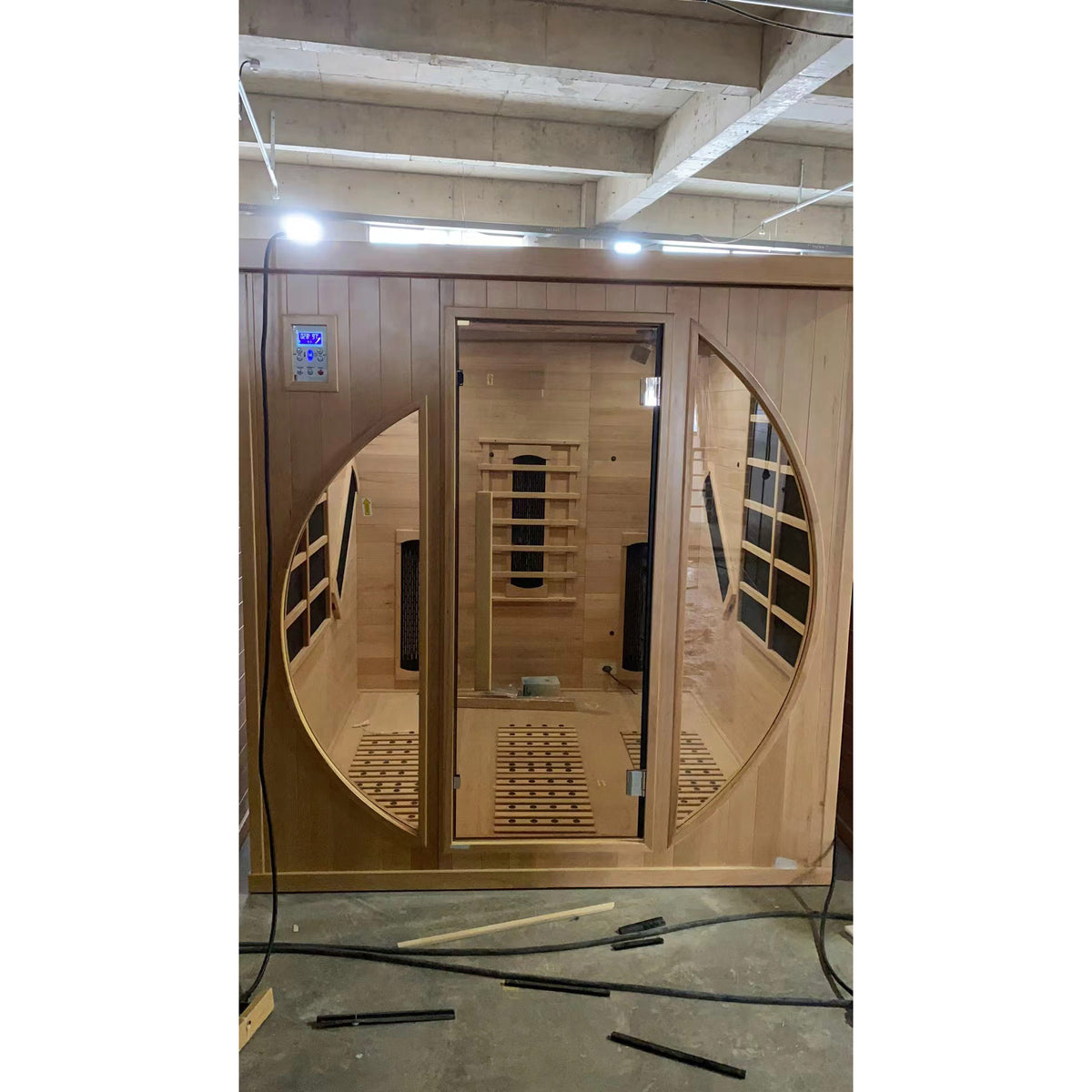 SAUNASNET® Indoor Two-Person Infrared Sauna Digital Control with Wifi Infrared 01 （US Stock – Ships in 10–15 Days）