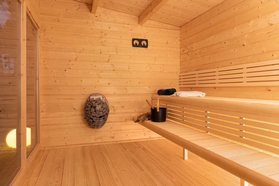 SAUNASNET® Large Cabin Sauna Upgraded Version Square 07