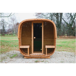 SAUNASNET Luxurious Cube Outdoor Sauna Room with Porch