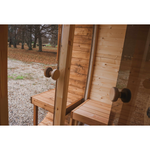 SAUNASNET Luxurious Cube Outdoor Sauna Room with Porch