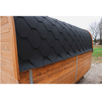 SAUNASNET Luxurious Cube Outdoor Sauna Room with Porch