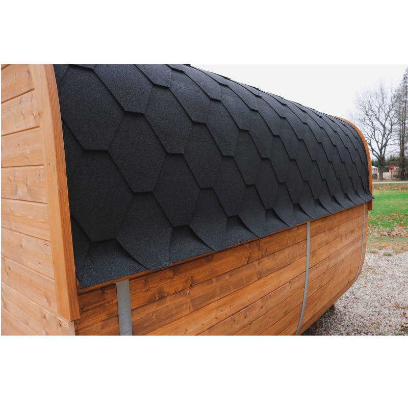 SAUNASNET Luxurious Cube Outdoor Sauna Room with Porch