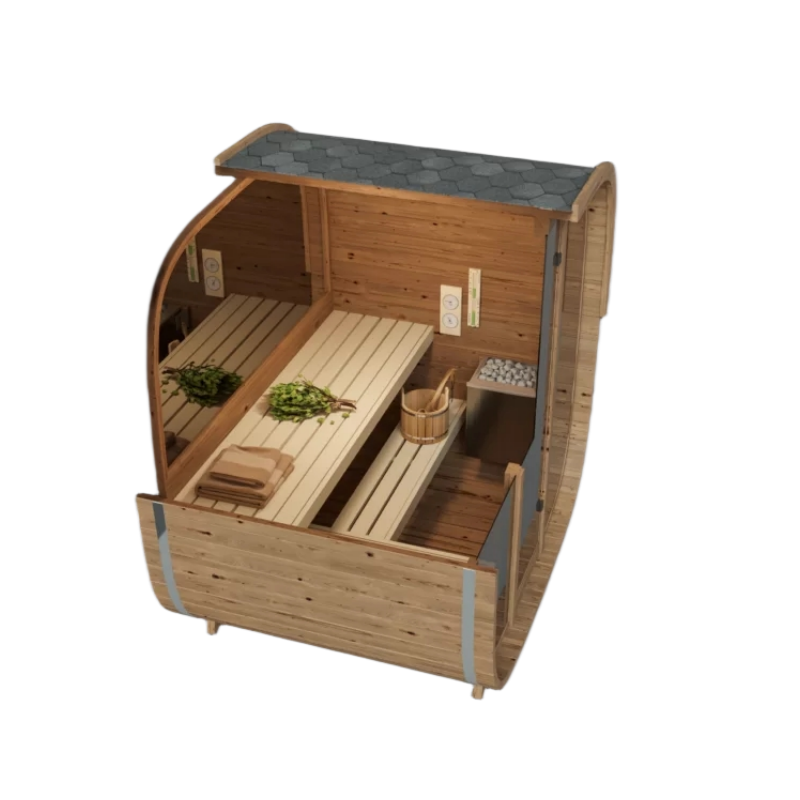 SAUNASNET® Luxurious Cube Outdoor Sauna Room Square 01-In Stock