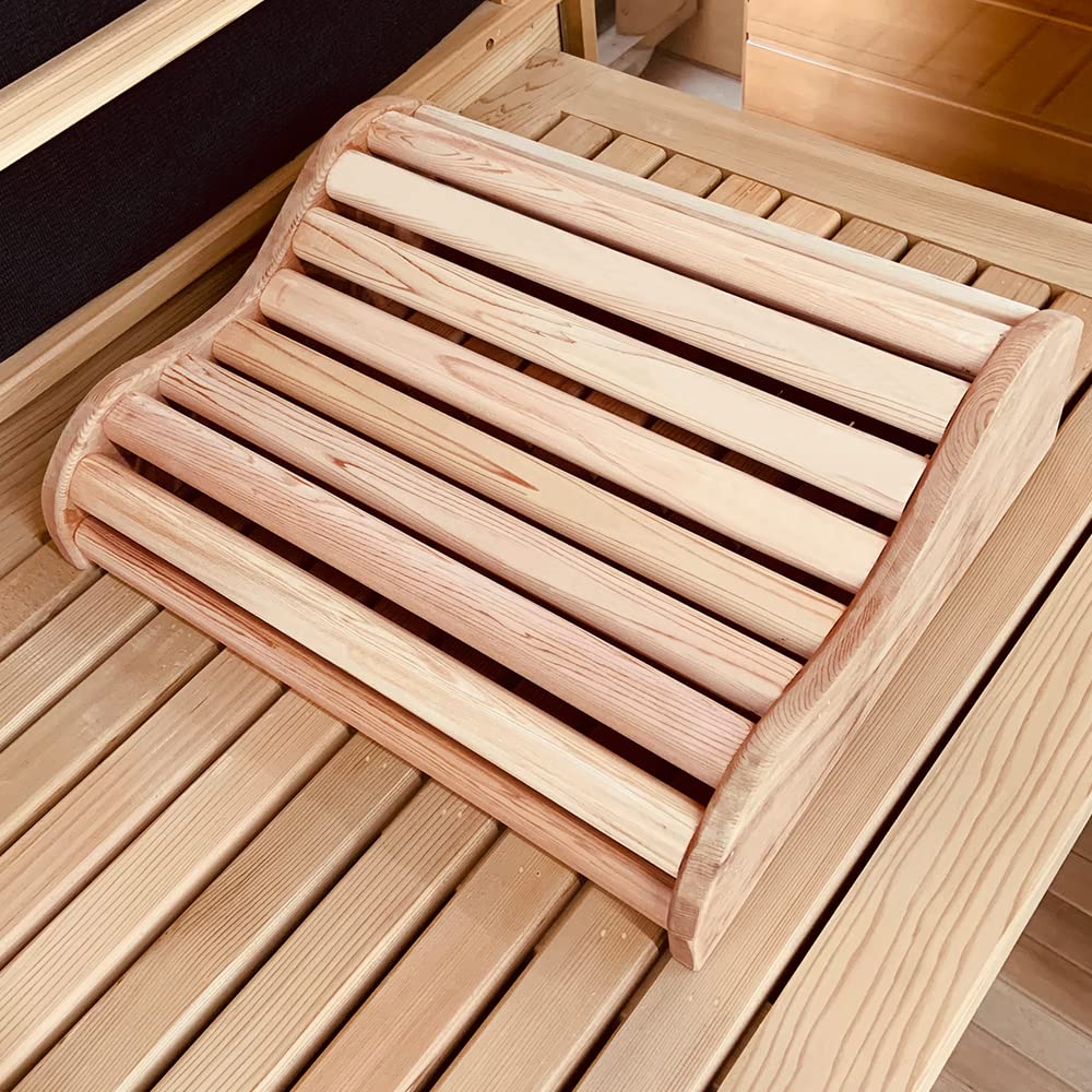 SAUNASNET® Wooden Sauna Headrest for Rejuvenation and Relaxation