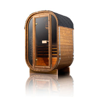 SAUNASNET® Compact Outdoor Barrel Sauna with Modern Glass Door Barrel 10（US Stock – Ships in 10–15 Days）