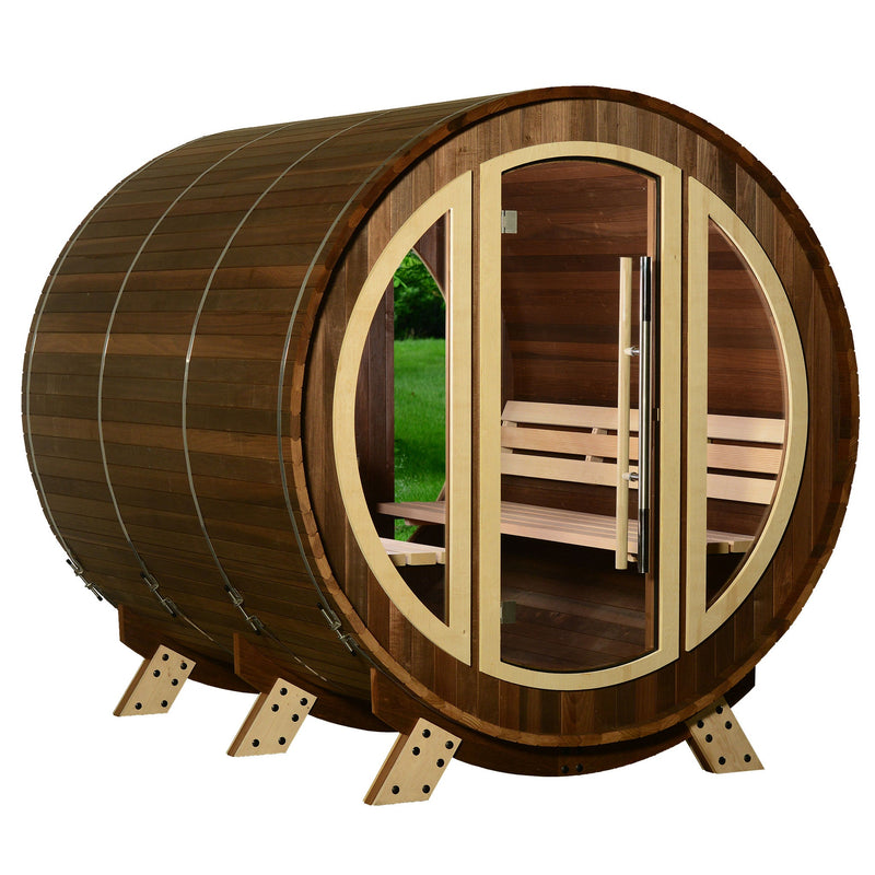 SAUNASNET Luxury Outdoor Barrel Sauna