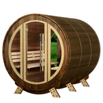 SAUNASNET Luxury Outdoor Barrel Sauna