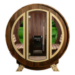 SAUNASNET Luxury Outdoor Barrel Sauna