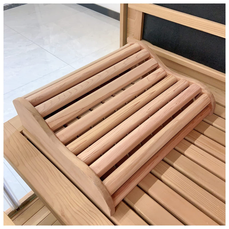 Wooden Sauna Headrest for Rejuvenation and Relaxation