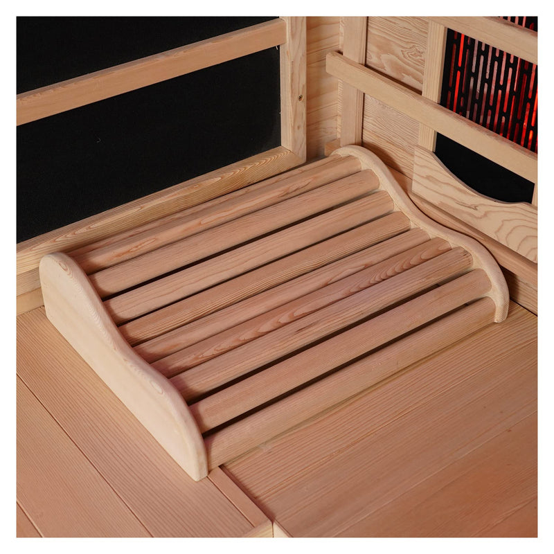 Wooden Sauna Headrest for Rejuvenation and Relaxation