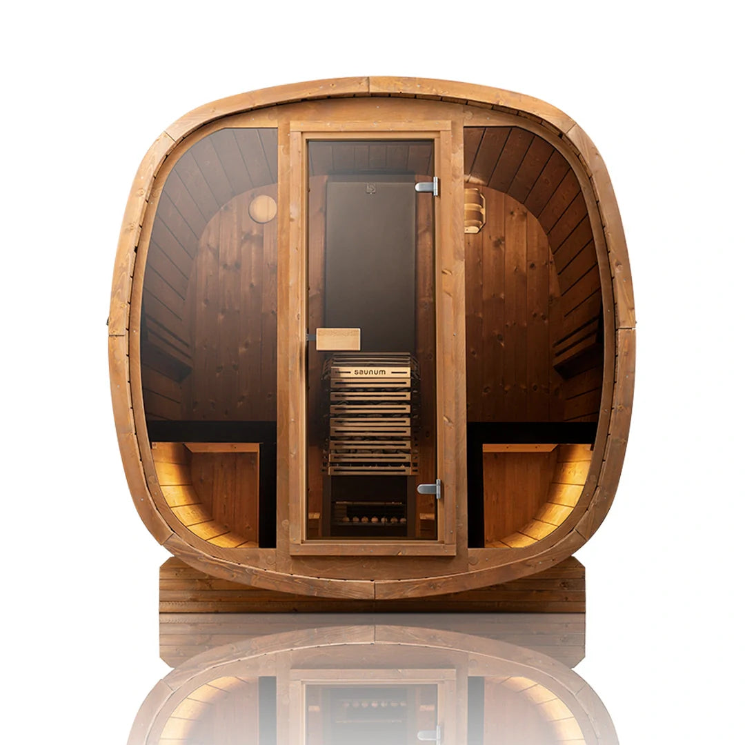 Scandinavian 2 Person Outdoor Cube Sauna Barrel 18