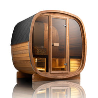 SAUNASNET® Scandinavian Outdoor Cube Sauna Barrel 12