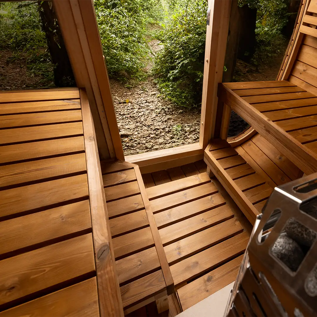 SAUNASNET® Scandinavian Outdoor Cube Sauna Barrel 12