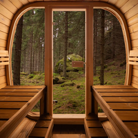 SAUNASNET® Scandinavian Outdoor Cube Sauna Barrel 12