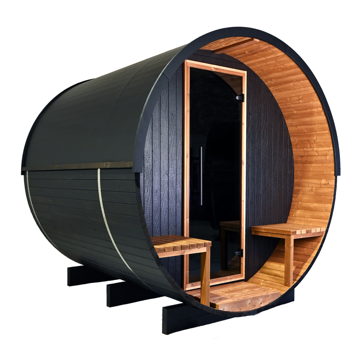 SAUNASNET® 6 person Barrel Sauna DIY kit with Window Barrel 19