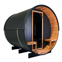 SAUNASNET® 6 person Barrel Sauna DIY kit with Window Barrel 19