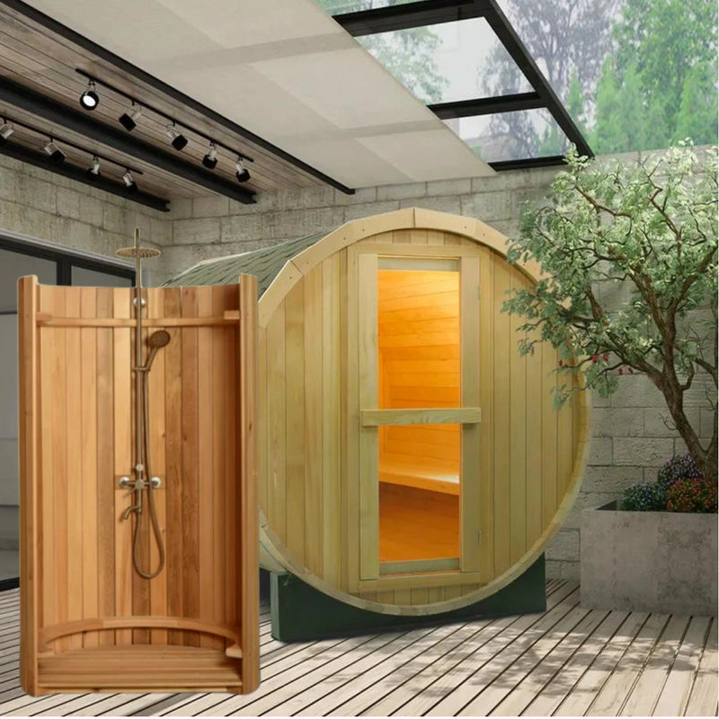 SAUNASNET Curved Rinse Outdoor Shower