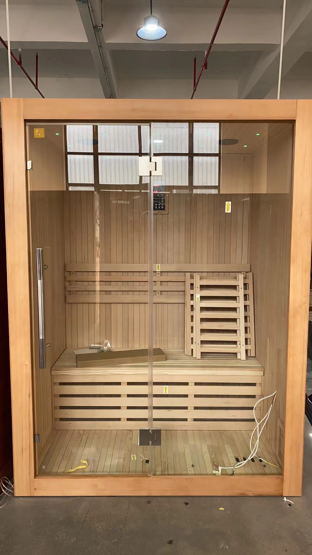 SAUNASNET® 2 Person Indoor Traditional Steam Sauna Glass 14 (In stock：20-25 days delivery)