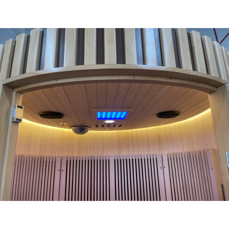 SAUNASNET® Hemlock Round Indoor Sauna Room Infrared 08