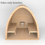 SAUNASNET® Mini POD Outdoor Clear Red Cedar Sauna(2-4 person) Barrel 13