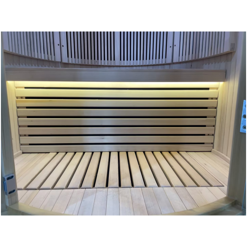 SAUNASNET® Hemlock Round Indoor Sauna Room Infrared 08