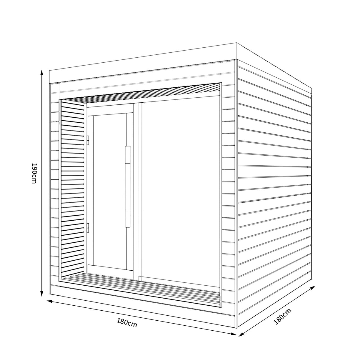 SAUNASNET® Outdoor Dual-System Luxury Cabin Sauna Luna - 7