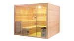 Hemlock / Red Cedar Indoor Therapy Wood Steam Sauna Rooms（Double Bench）