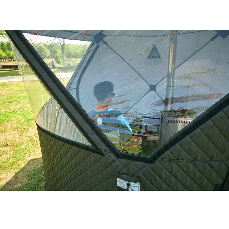 SAUNASNET New Portable Outdoor Tent Sauna With Wood Burning Stove