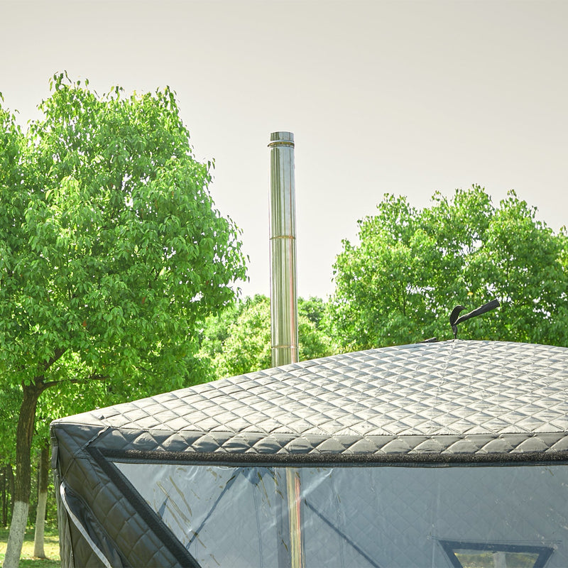 SAUNASNET New Portable Outdoor Tent Sauna With Wood Burning Stove