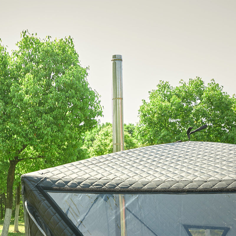 SAUNASNET New Portable Outdoor Tent Sauna With Wood Burning Stove